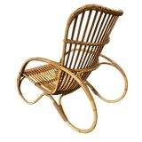 Vintage rattan armchair / single seat armchair / lounge chair