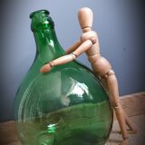 Demijohn 5L green round curved