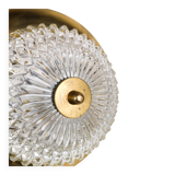 Brass and Crystal Ceiling Lamp from the 1960s by Tyringe for Orrefors, Sweden