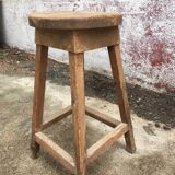 Wooden workshop stool in its juice