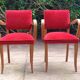 Art Deco bridge chairs in fabric from the 1950s and vintage.
