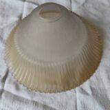 Bicolour glass bowl-shaped lampshade