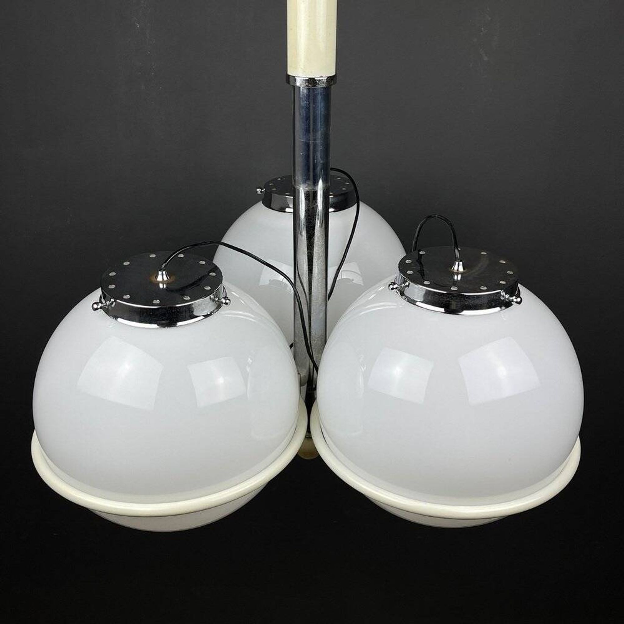 Lustre globe en verre de Murano par Gino Sarfatti, Italie, années 1960