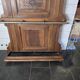 Old locker room or coat rack in walnut