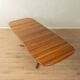 Glostrup dining table, 1980s, solid teak, by Johs. Kristoffersen & Søn, with two extension leaves