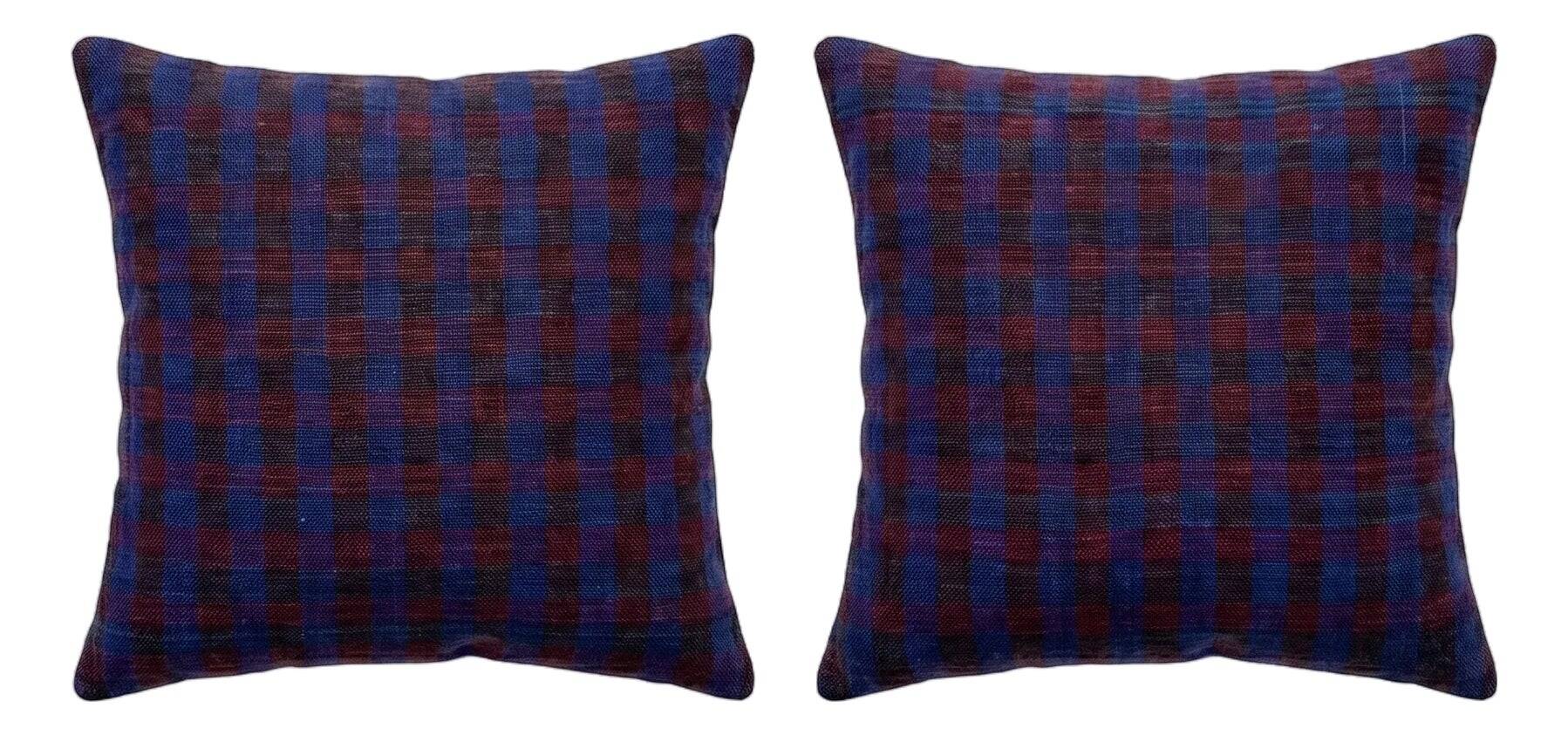 Set of 2 vintage kilim cushion covers 48x48 cm