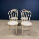 Set of 4 Thonet type bistro chairs light curved wood & Skaï GO IN Germany