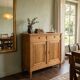Louis XVI style buffet in solid cherry wood from the mid-20th century.
