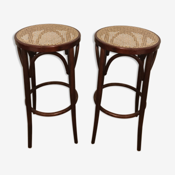 Set de 2 tabourets bar vintage Thonet