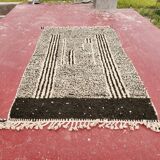 Authentic Beni Ouarain Rug 236x152 cm – Natural Cream Wool