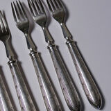 Dessert or entremets forks Mappin & Webb antique silver-plated