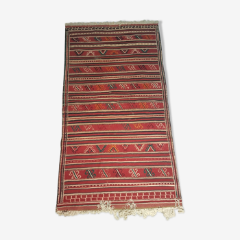 Handmade Iranian kilim carpet 100% wool - 249x141cm