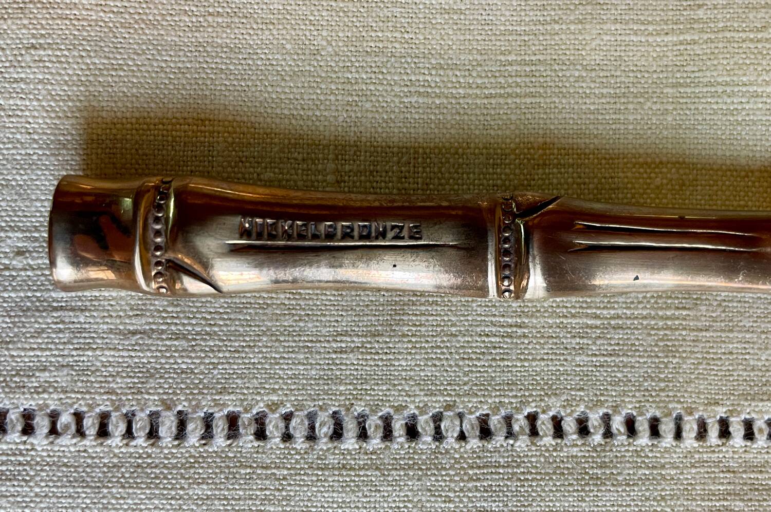 16 Bamboo nickel bronze dessert cutlery