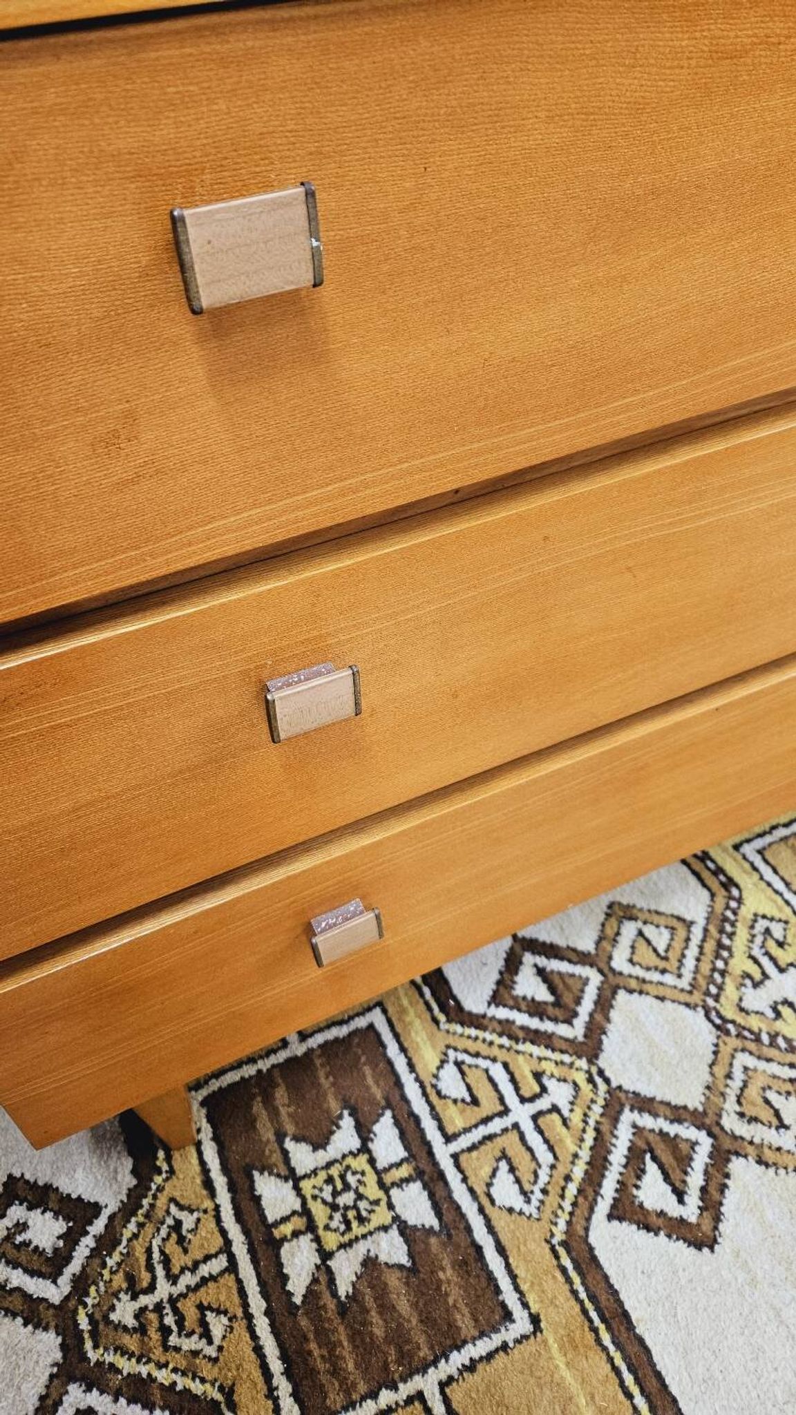 Scandinavian sideboard 3 drawers 1 door 1960 vintage