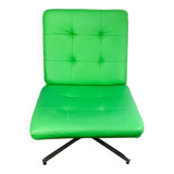 Swivel easy chair, chrome and faux leather, Vintage from the 70s