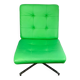 Swivel easy chair, chrome and faux leather, Vintage from the 70s