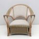 Mid-century Modern Italian Rattan and Wicker Two Armchairs and Sofa, 1970s
