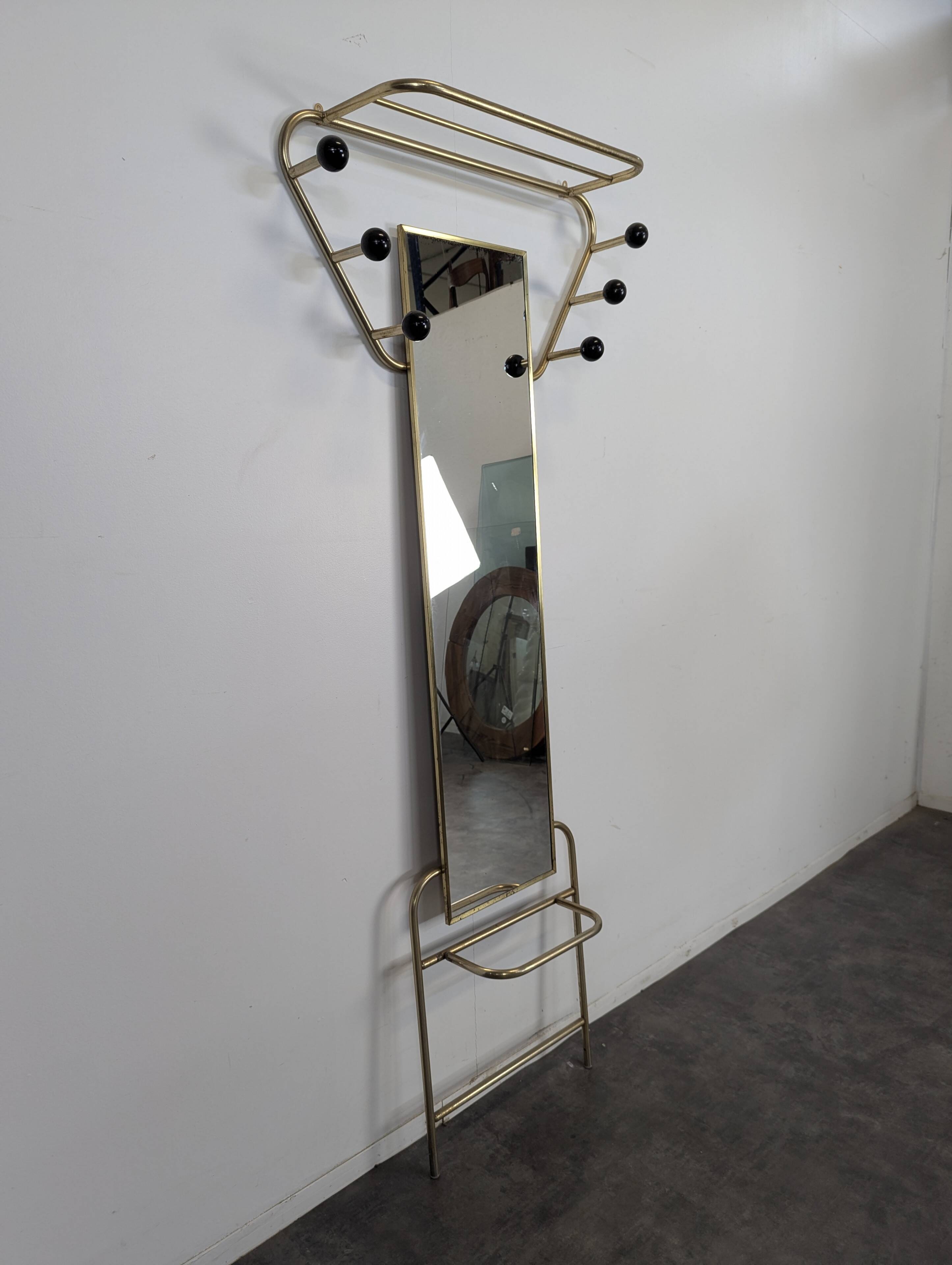Porte manteau doré années 60