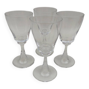 4 verres en cristal daum,