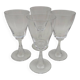 4 Daum crystal glasses, Fleurus model. 1970s.