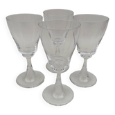 4 verres en cristal Daum, modèle Fleurus. Années 70.