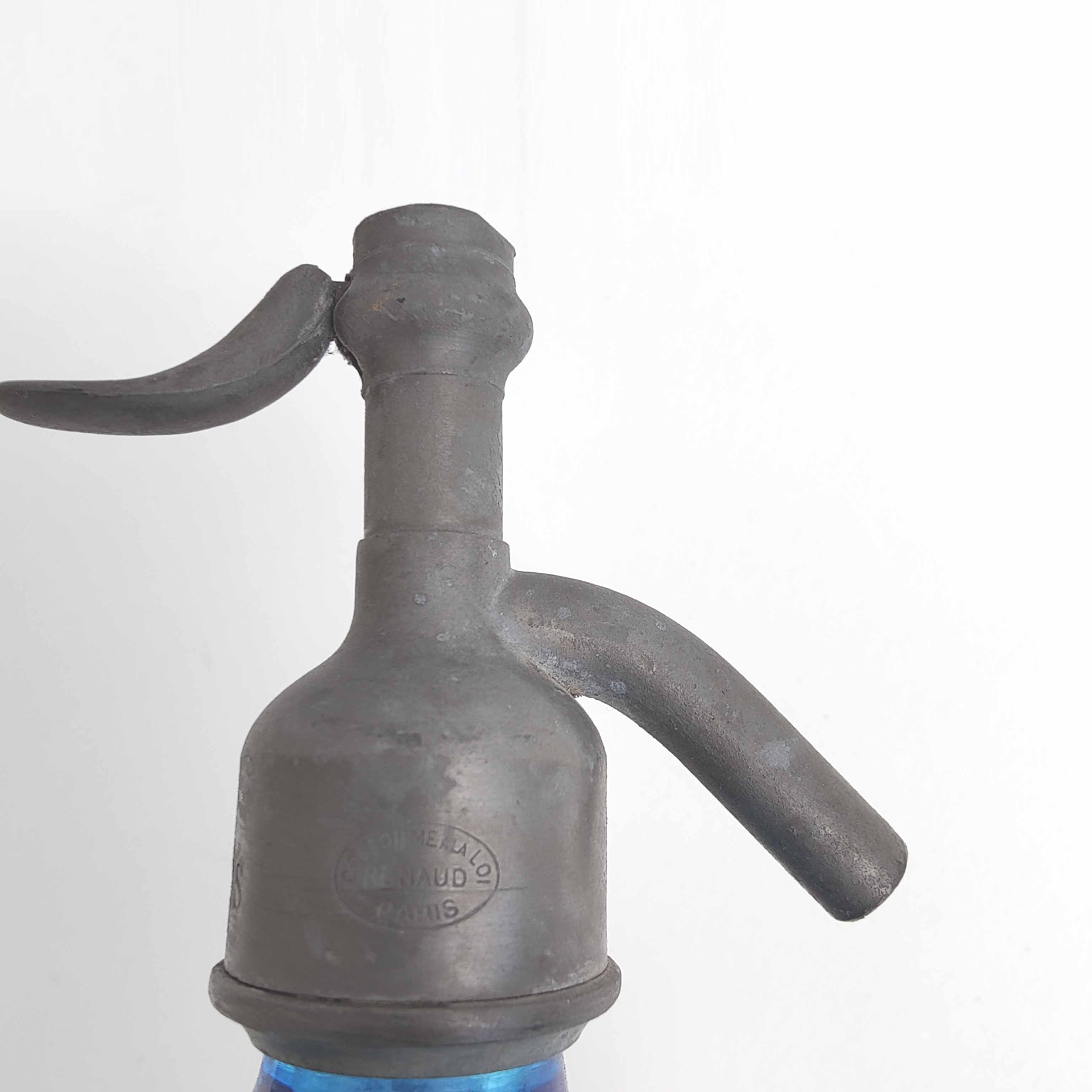 Siphon bistrot saint malo brasserie des 3 villes verre bleu