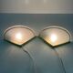 Glass Wall Lamp Set, Vintage Hollywood Regency, Massive Belgium Wall Scones