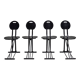 Set de 4 chaises pliantes italiennes années 1980