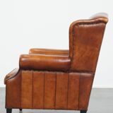 Sheepskin Leather Wingback Chair