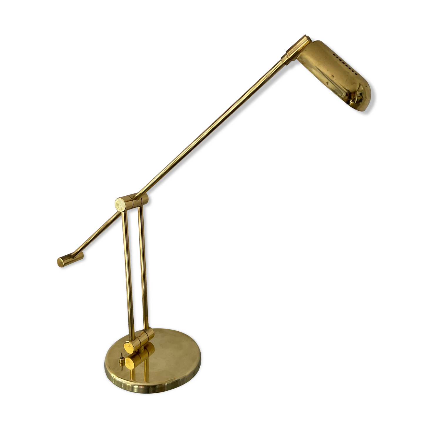 Articulated lamp Deknudt brass, 70s