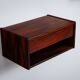 Pair of Scandinavian floating nightstands in rosewood Denmark 1960