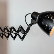 Industrial Black Scissor Wall Lamp, 1950s