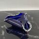 Cendrier italien en verre de Murano bleu des années 70