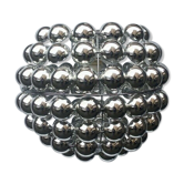 Kinetic suspension lamp with half swivel spheres from the 70s