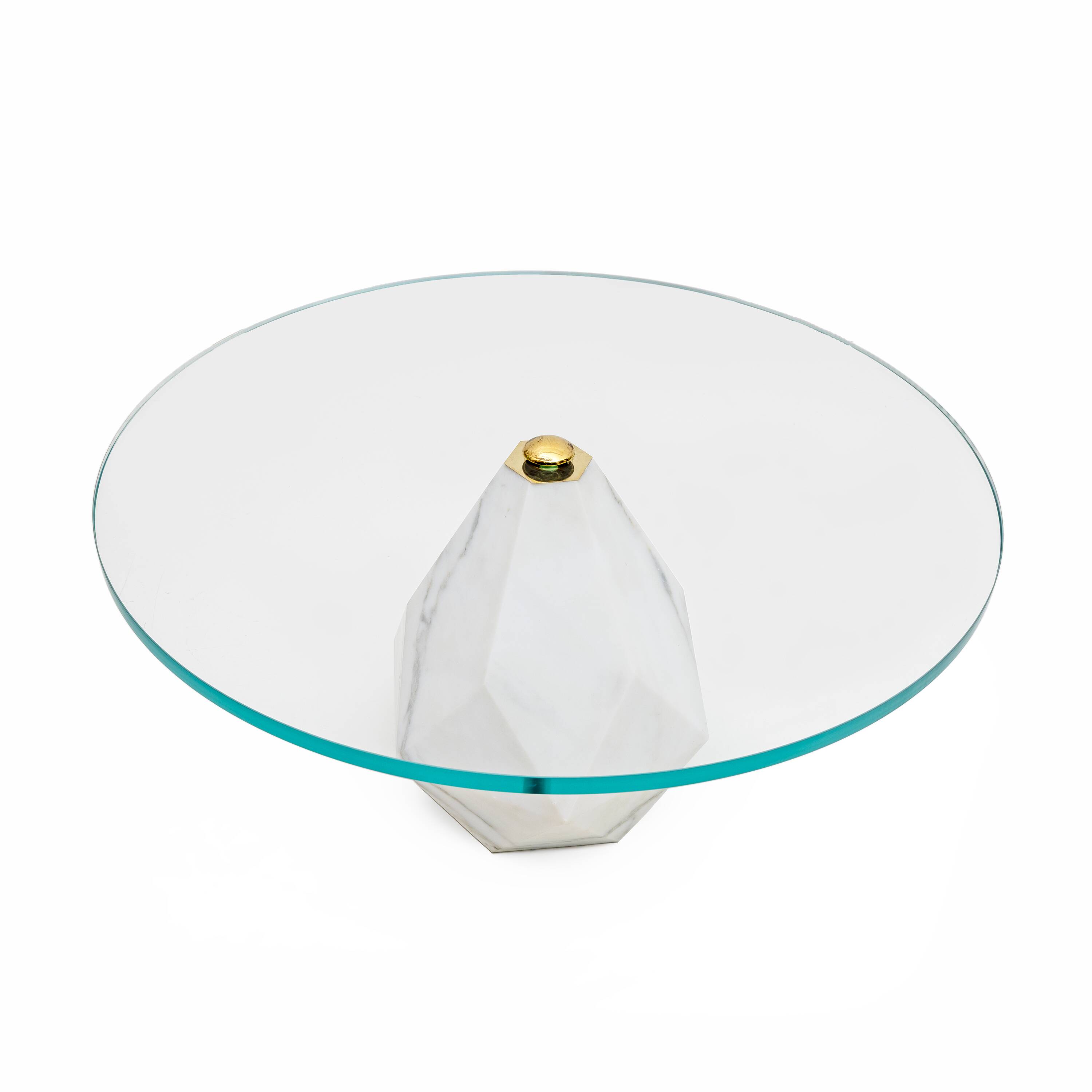 Mid Century Modern Italian Carrara Marble Coffee Table, 1970s, Two Availabl
