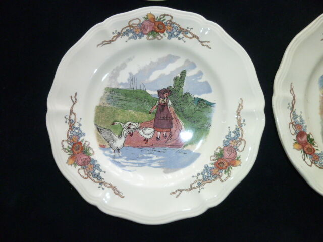 Set of 6 dessert plates in Sarreguemines model Obernai