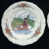 Set of 6 dessert plates in Sarreguemines model Obernai