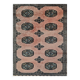 Tapis vintage noué main Bokhara Pakistan années 1950