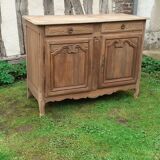 Country sideboard 2 doors 2 drawers solid oak old raw wood