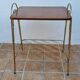 Side table, vintage "Eiffel" service with two metal and wood tops