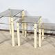 Beige Metal Nesting Tables, attributed to Yves Boutboul – 1970
