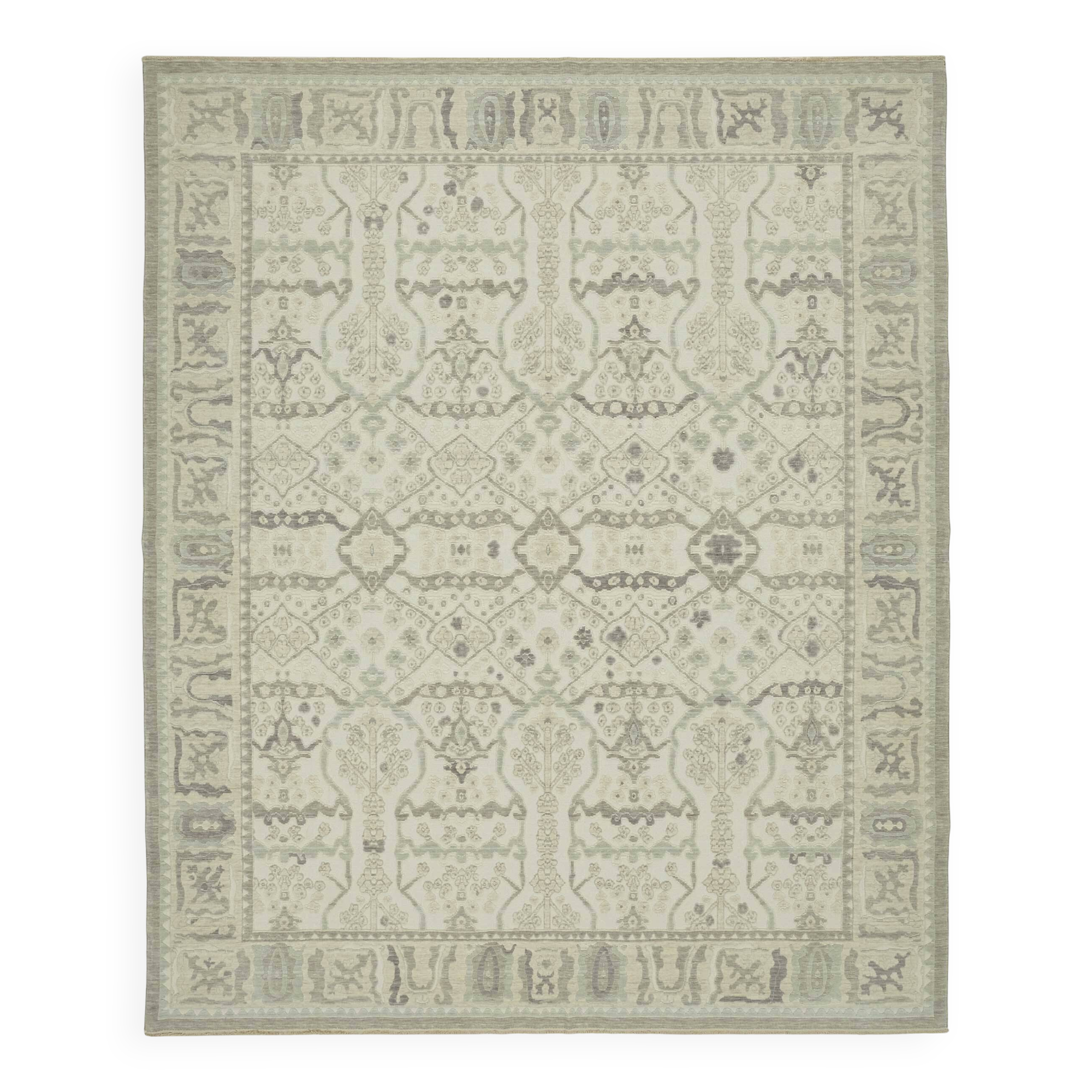 Tapis Oushak turc fabriqué à la main 309 cm x 372 cm