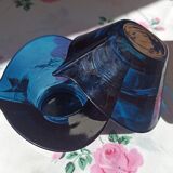 2 blue Villeroy & Boch candle holders