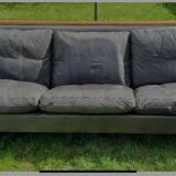 Vintage Scandinavian leather sofa