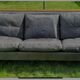 Vintage Scandinavian leather sofa