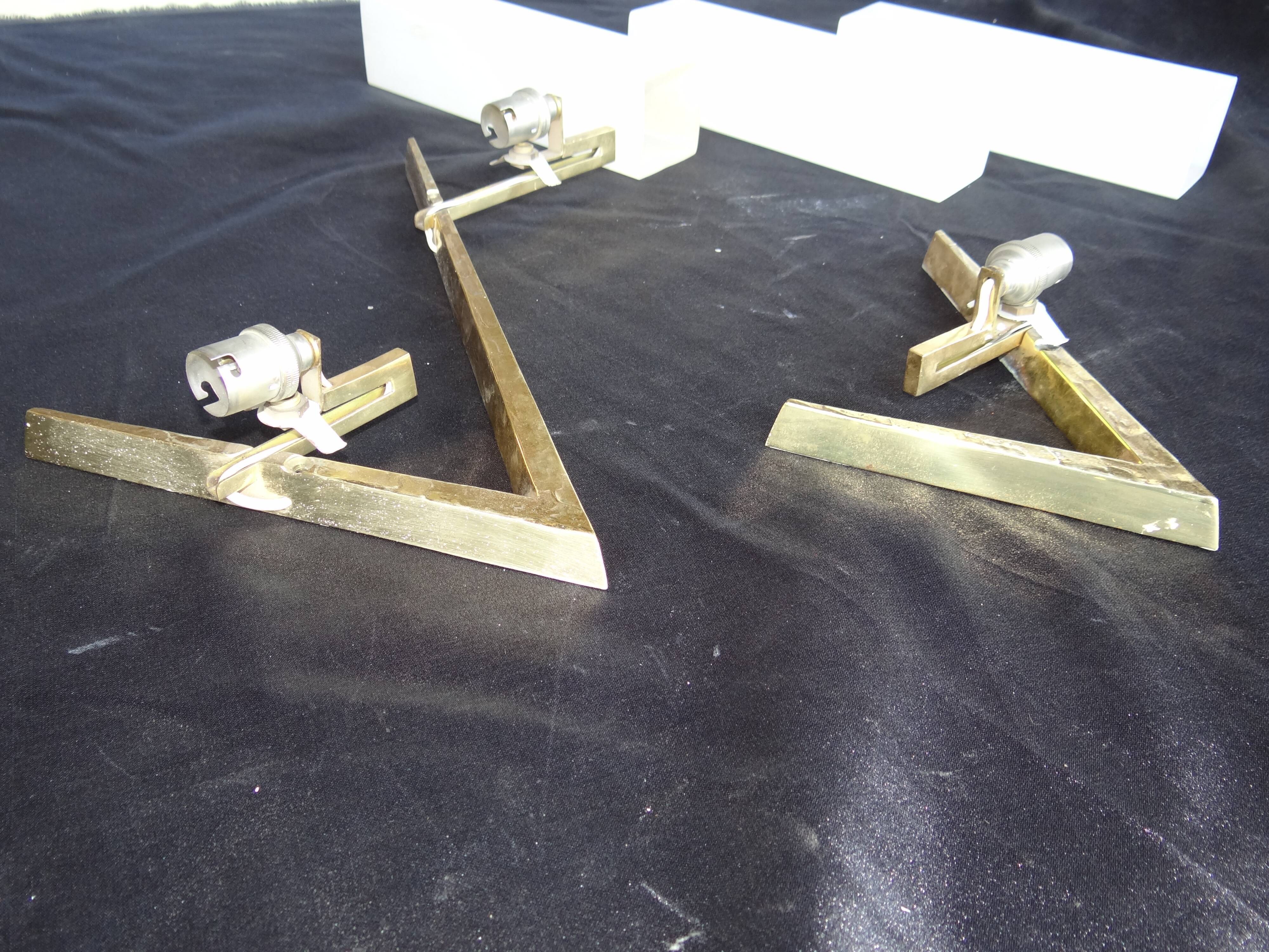 Pair of home wall light Arlus Bronze and opaline