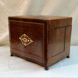 Old liquor cellar box with empty servant removable tray XlXeme H-27cm-L-32.5 cm-Pr-24cm-