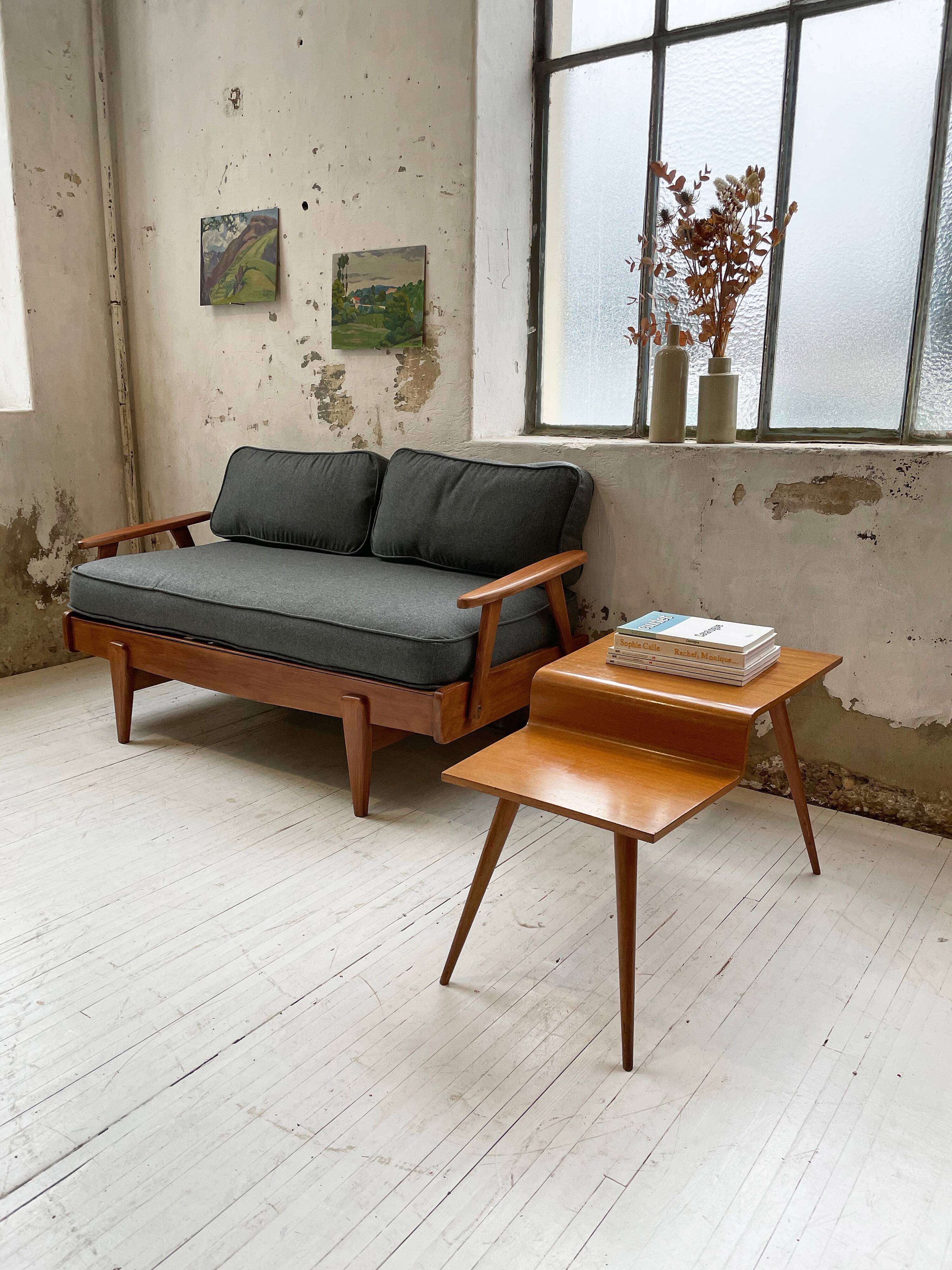 Daybed expandable Scandinavian 2-seater bench