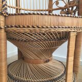 Emmanuelle peacock rattan armchair