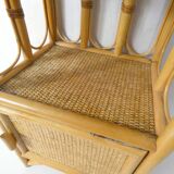 Vintage rattan bedside table
